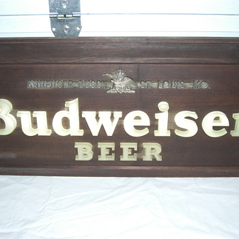 old lighted Budweiser sign