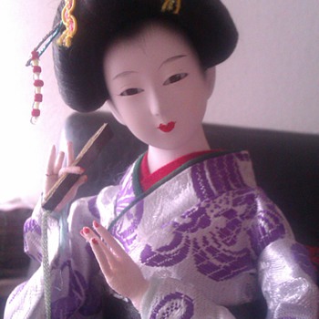 Geisha doll with porcelain face - Dolls