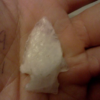 Quartz arrowhead - Native American