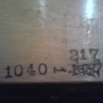 Model Numbers on Antique Bed Frame