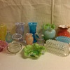 rare pieces of fenton hobnail 