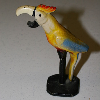 Cast Iron Standing Parrot