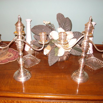 Sterling Candelabra Pair circa late 1940's-early 1950's