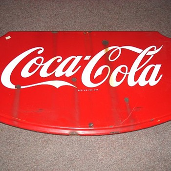 Coca Cola Metal Shield Sign 36X23