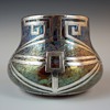 Heckert Marmopal (or Poschinger) Vase with Secessionist Silver Overlay