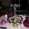 Vaseline Amberina Opalescent Epergne