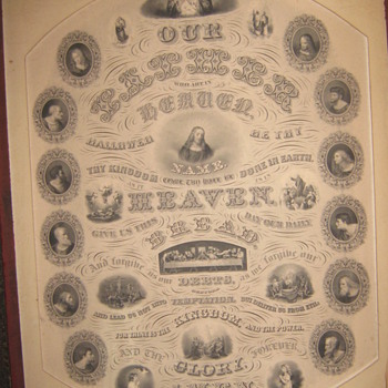 ANTIQUE THE LORDS PRAYER - Arts and Crafts