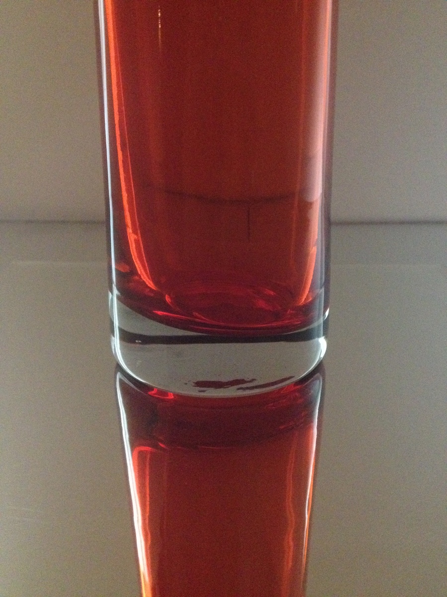 Tall red cased glass vase Collectors Weekly
