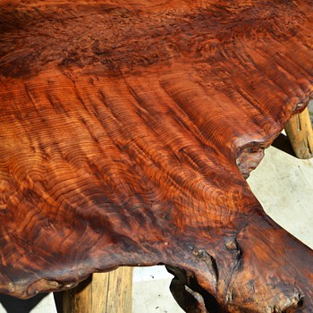 Redwood Burl Table I Refinished this Week - Furniture