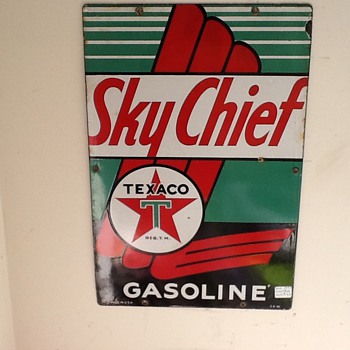Texaco Sky Chief pump plate 1946 - Petroliana