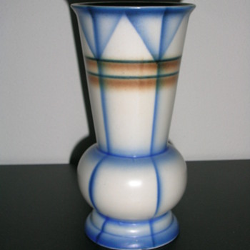 soft blue brown vase