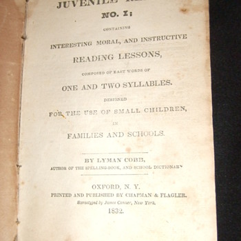 1832 Cobb's Juvenile Reader #1