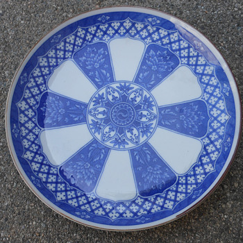 Blue and white Japan plate UAL PL013 - Asian