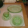 Green depression glass
