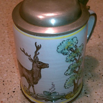  Majolica lidded stein? - Breweriana