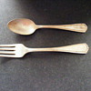 Colonial Airlines Fork and Spoon Silver plate