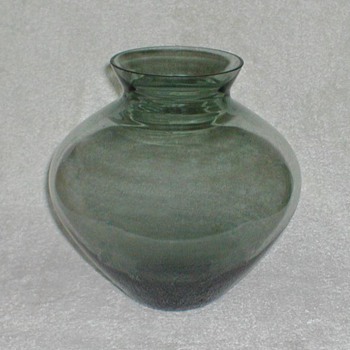 Bluegreen Glass Vase - Art Glass