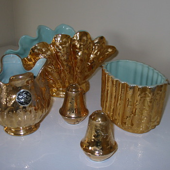 A few Savoy Gold China pieces - Art Pottery