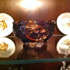 Amethyst Pitcher and footed berry bowls