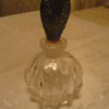 Glass Perfume Bottle with Silver Tone Top