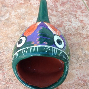 Ceramic Mexician fish - Art Pottery
