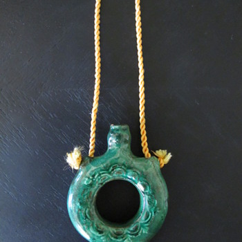 What is this??? Green Stoneware Vase - Asian