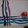 picture of 3 stylistic women at the beach at sunset