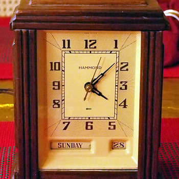 Third Wooden Hammond Gregory, 1931, Gold Face - Art Deco