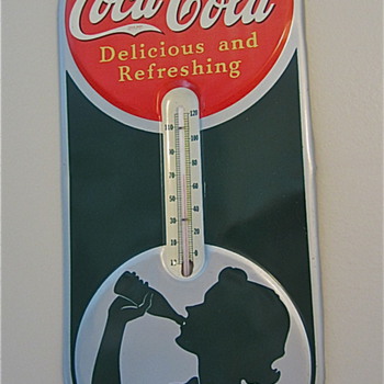 Coca Cola Silhouette Girl Thermometer