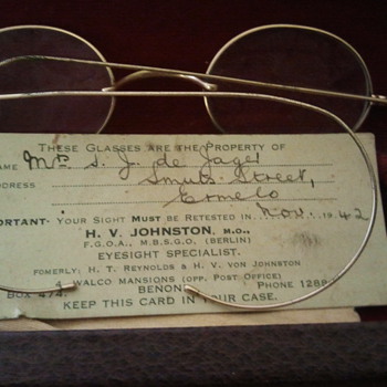 My old style glasses from the 1940 s