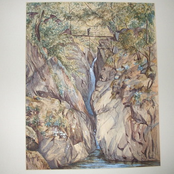 Thrift shop find watercolor