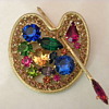 Weiss Artist's palette brooch