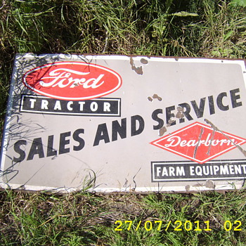 ford tractor dealer sign