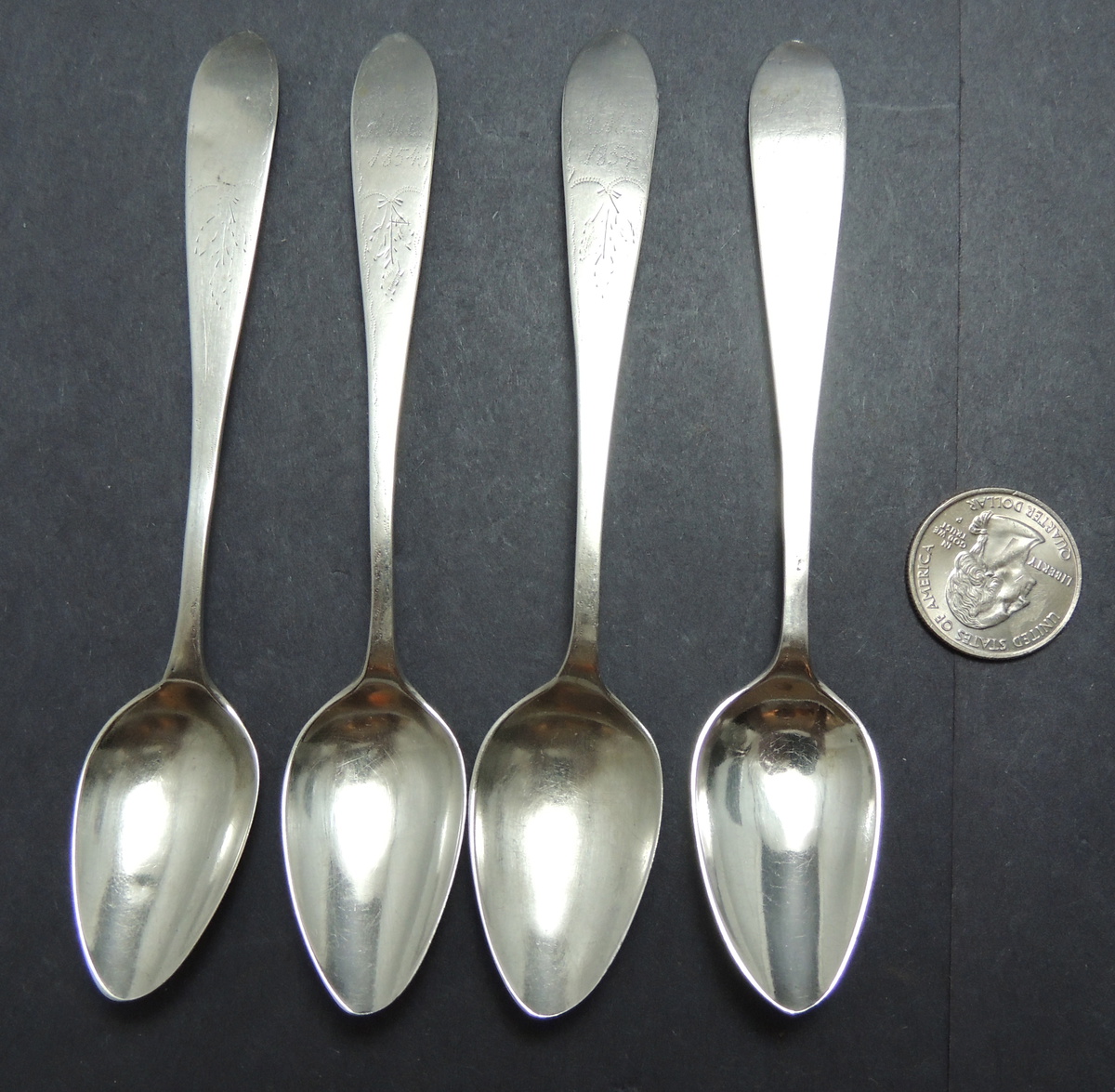 Set of Four Coin Silver Demitasse Spoons Marked OLSON? Help Collectors Weekly