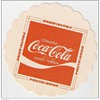 Coca Cola vintage thin paper coaster from Czechoslovakia