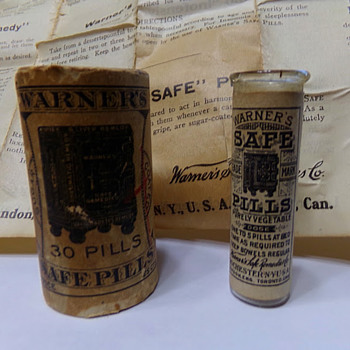 Warner's Safe Pills, 1880s-1890s Labeled and Boxed - Bottles