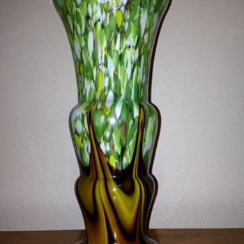 Czech furnace decorated vase
