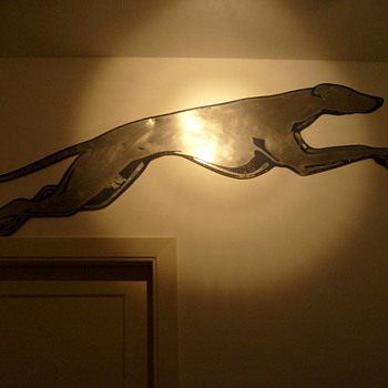 greyhound bus sign - Signs