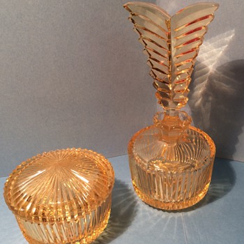 Vintage czech 2 piece set - Bottles