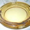Amber Glass Ashtray