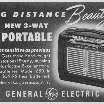 1950 - General Electric Model 650 Radio Advertisement