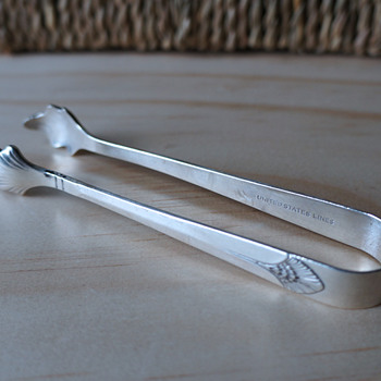 Art Deco Ice Tongs - United States Lines, International Silver Co. - Sterling Silver