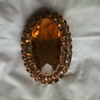 Czech citrine glass Pin