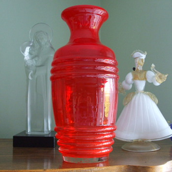 Very Unusual Shaped "Barrel" VASE - Art Glass