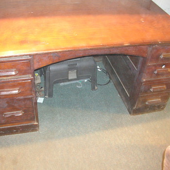 oak railroad desk