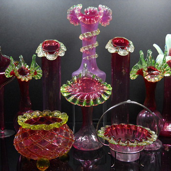 Rubina Verde Grouping - Art Glass