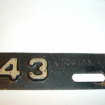 Stamped Mini 3-1/2" License plate Tag - Signs