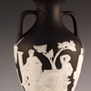 Black Jasper Portland vase- unusual base