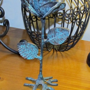 Metalwork Wrought Iron Rose Sculpture