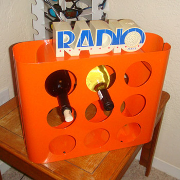 Retro Orange Wine Rack